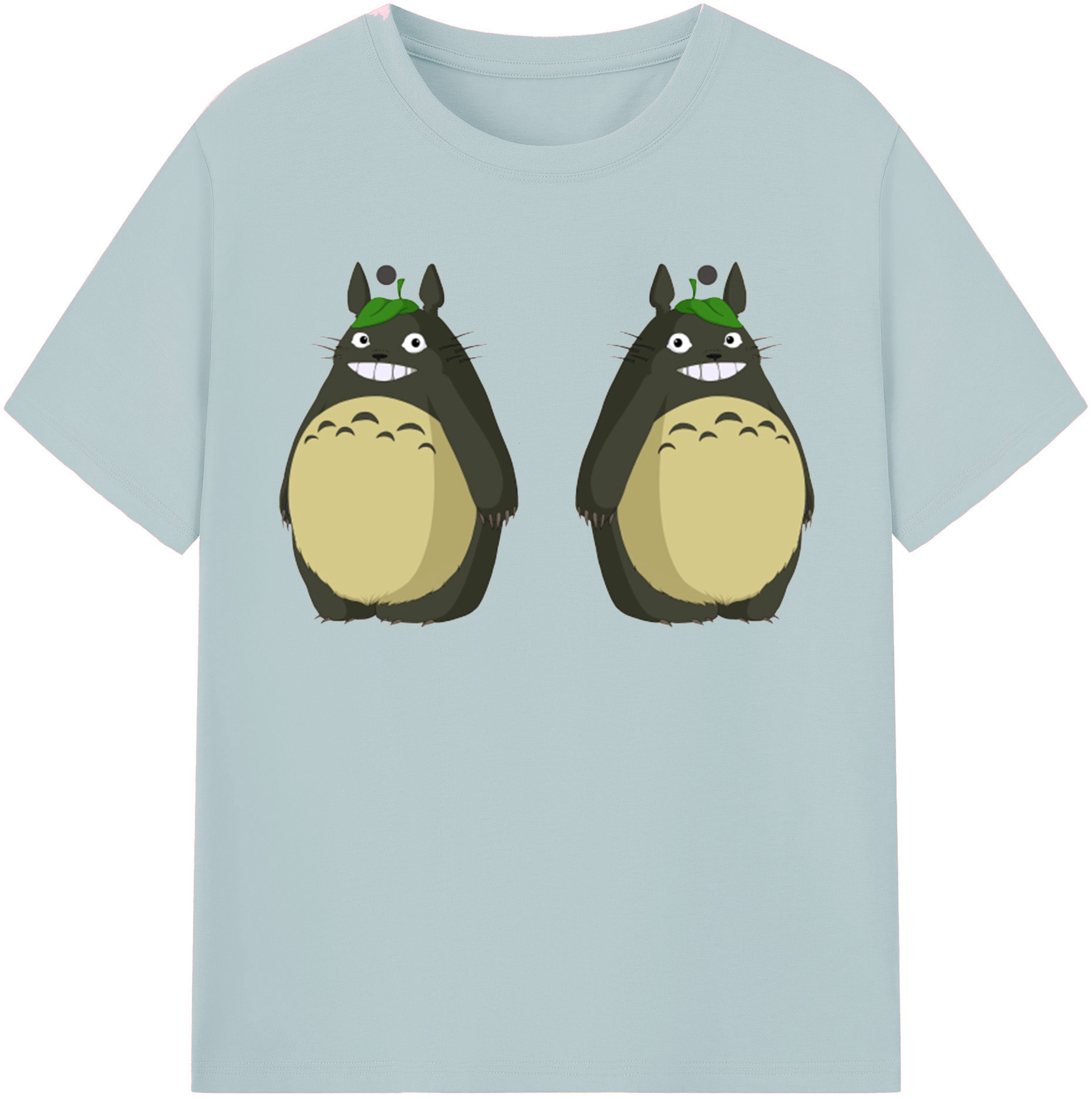 （画像用） となりのトトロ 草壁メイ 草壁サツキ My Neighbor Totoro Satsuki Kusakabe Mei Kusakabe 綿100％半袖Tシャツ（フロントプリント）
